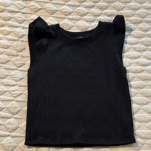 Elegant Black Sleeveless Women's Tank Top